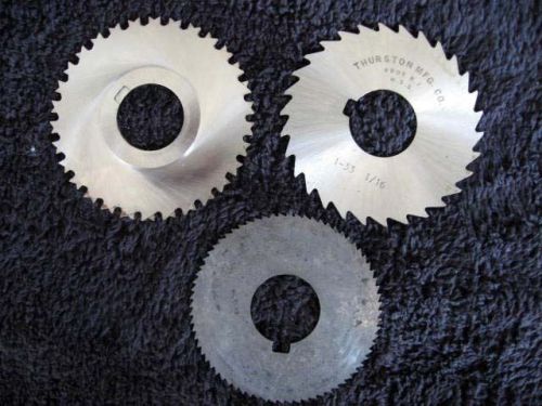 3 various metal working slitting cutting saw blades for sale
