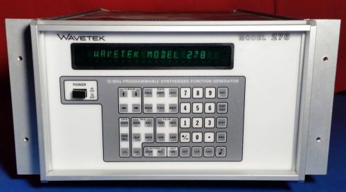 Wavetek 278 Programmable Synthesized Function Generator, 0.01 Hz 12 MHz, 20 Vp-p