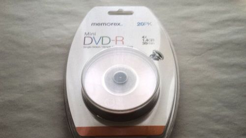 MEMOREX MINI DVD-R SINGLE-SIDED RECORDABLE DISCS 20PK.