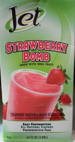 Jet Strawberry Bomb Smoothie Mix Frozen Drink Mix-- 1 Carton
