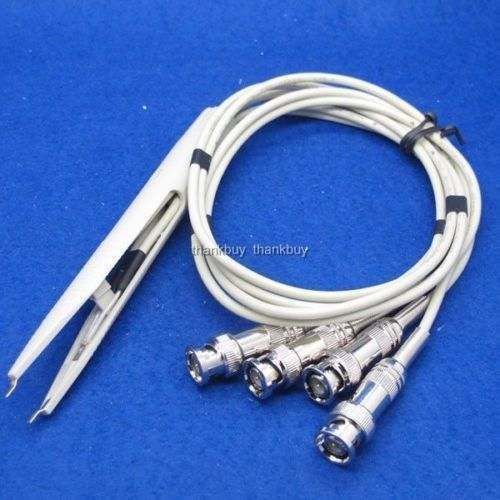 4 BNC Connector Test Tweezer Clip Test Probe Leads Cable for LCR Meter DMM