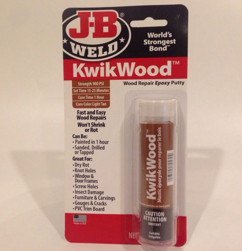 Jb weld kwikwood 8257 wood repair epoxy putty, new for sale