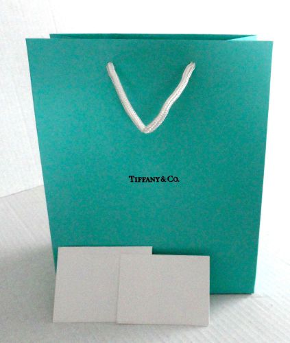 TIFFANY &amp; COMPANY LEGENDARY TURQUOISE GIFT BAGS WITH GIFT CARDS.