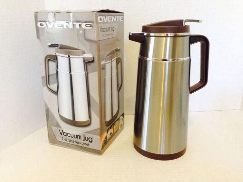 New! Ovente THD16 Stainless Steel Vacuum Jug Insulated Coffee Carafe 1.6 Liter