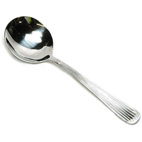 Pasta bouillon spoon 2 dozen count stainless steel silverware flatware for sale