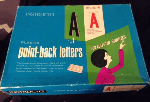 Instructo Point Back Letters 2&#034; Plastic Vintage Letters Red