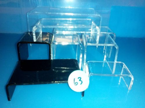 ACRYLIC DISPLAY RISER SET BLEMISHED ASSORTED SIZES 8 Pieces  # LOT 63