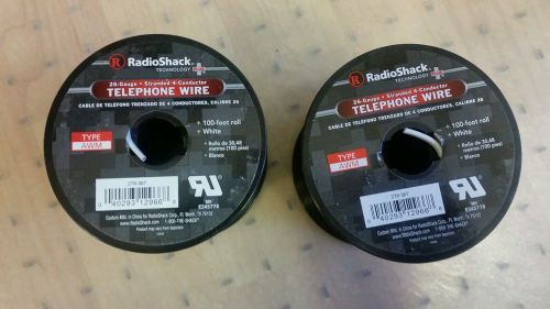 NEW RadioShack100 Foot Roll White Telephone Wire 26 Gauge 4 Conductor