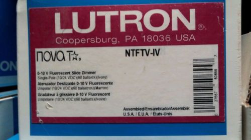 Lutron NTFTV-IV Nova T Fluorescent 1-10V Control Ivory Ivory