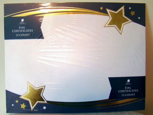 Great Papers! Foil Certificate, 8 1/2&#034; x 11&#034;, Shooting Stars, Pack Of 15