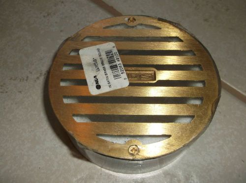 NDS 4&#034; Satin Brass Round Grate with PVC Collar L910BG Ships FREE!!
