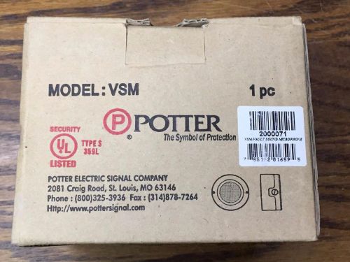 POTTER/TYCO VSM 2000071 VAULT MICROPHONE  **NEW IN BOX**