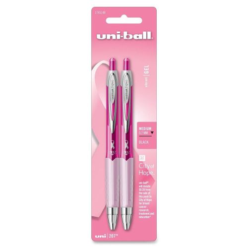 Uni-ball Signo 207 Pink Ribbon Gel Pen - Medium Pen Point Type - 0.7 Mm Pen