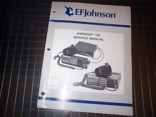 EF Johnson AVENGER GX Mobile Radio Service Manual UHF