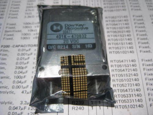 Dow Key Microwave 401K-470832 spdp coaxial switches 2 SMA