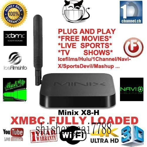MINIX X8H AMLOGIC S802 XBMC KODI FULLY LOADED QUAD CORE ANDROID TV BOX PPV