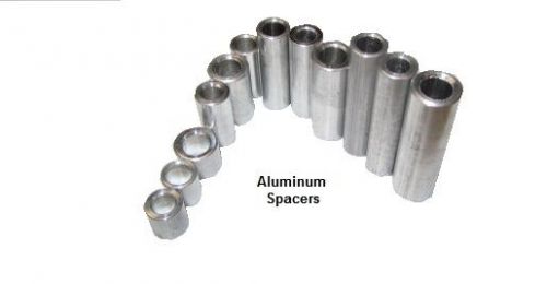 Aluminum spacer, no. 6 screw, 5/16&#034; od x .140&#034; id x 1 3/16&#034; length, 8 pcs for sale