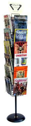 24 Pocket Wire Countertop Spinner Magazine Catalog Floor Spinner Display