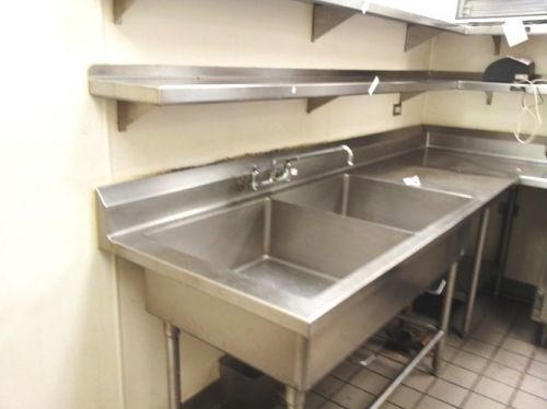 Sink Remco / 2 Compartment 84&#034; /  Heavy Duty Stainless-Steel /