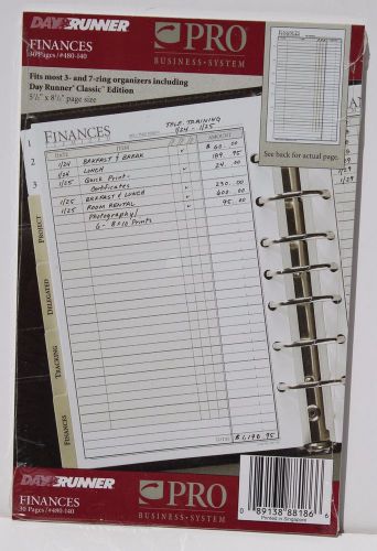 Day Runner Finances Classic Edition - 480-140 - Fits 3 or 7 Rings - 5.5&#034; X 8.5&#034;