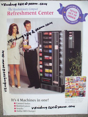Soda-snack combo vending machine- refreshment center- excellent condition for sale