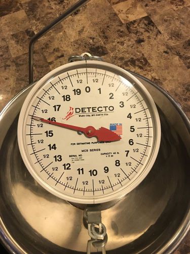Detecto Hanging Scale Model MCS-40DF SCale for Produce Fish Meat Dual Sided