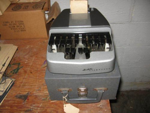 Vintage La Salle Stenotype Stenographers Shorthand Machine With Original Case