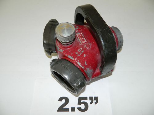 Clapper siamese wye y 2.5&#034; nh fire hose 2 1/2 inch nst akron 1262 tanker tender for sale