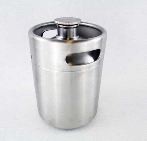 Stainless steel beer growler - 2l 64oz,mini beer keg,beer bottle,unbreakable for sale