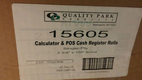 Quality Park Products Single-Ply Calculator and Cash Register Roll 2.75&#034; W