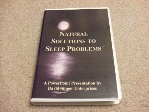 &#034;Natural Solutions To Sleep Problems&#034; powerpoint Chiropractic Acupuncture extras