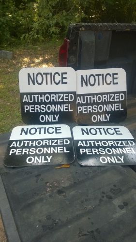 Notice Authorized Personnel Only Metal Sign Lot