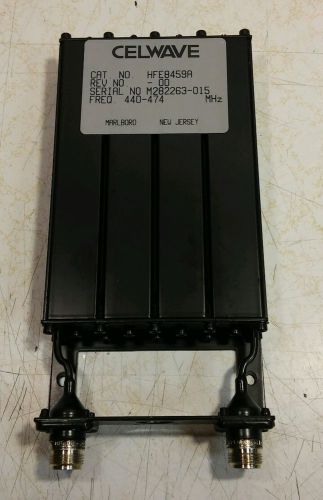 Celwave uhf 440-474 receiver preselector filter n connectors (used) for sale