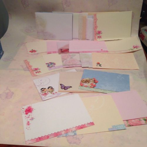 Decorated invitation/greeting/letter/card envelopes lot 30-lick &amp; seal envelopes