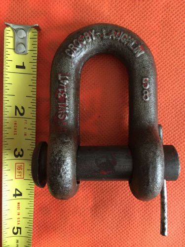 Vintage crosby - laughlin 3 1/4 t shackle w/ clevis pin for sale