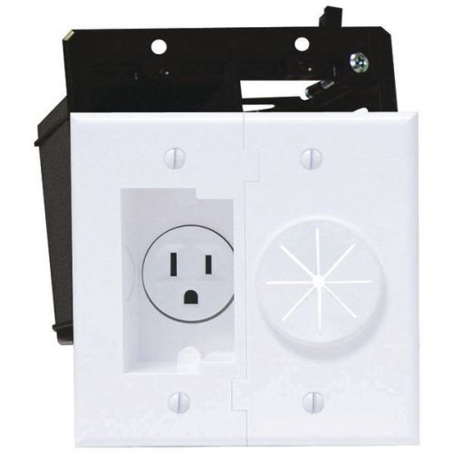 Midlite 2a5251-w power+port recessed receptacle kit - white for sale