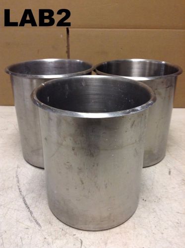 8 Liter 316/304 Stainless Steel Bain Marie Pot/Pail/Tote/Bucket/Drum- Lot of 3