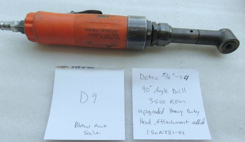 D9 Dotco 5/16-20 Right Angle Drill 15LN281-52 0.9HP Heavy Duty Head 3500 RPM