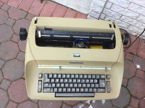 Vintage Original IBM Selectric Electric Typewriter Tan  With Cover  Free Ship..