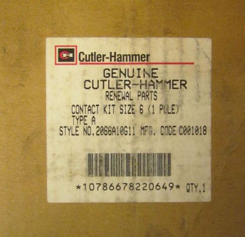 CUTLER HAMMER A200 Size 6 Single Pole Contact Kit Type A 2066A10G11