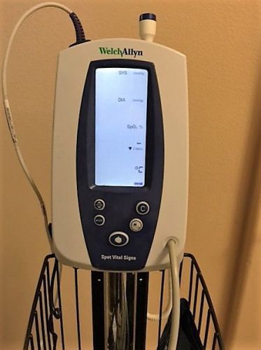 Welch Allyn Spot Vital Signs Monitor with rolling stand and Accessories