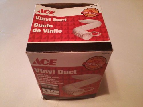 Ace vinyl duct  w/clamps 4&#034; diam 8&#039; long   47458 for sale