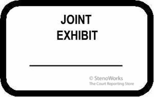 Joint exhibit labels stickers white  492 per pack for sale