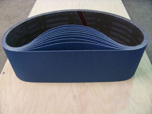 Premium  zirconia,  x-weight  sanding  belts  6&#034; x 48&#034;,  5 - pack,  50-grit for sale