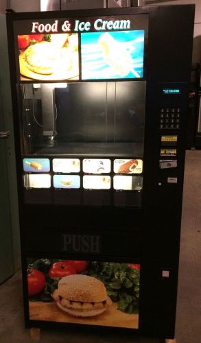 Fastcorp f631 food &amp; ice cream vending machine accepts $1&#039;s &amp; $5&#039;s 12 selection for sale