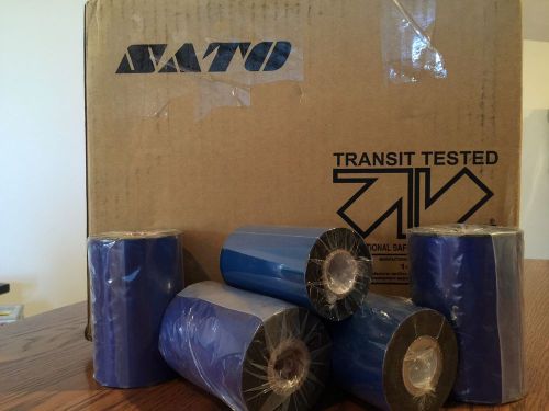 Genuine SATO T110A Premier II Wax / Resin  4.3&#034; x 1345&#039;  Thermal Transfe Ribbon