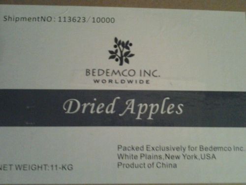 24.25 pound box Bedemco  certified organic dried diced apples