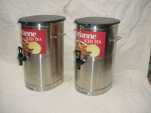 Bunn tdo-4 ice tea dispenser 4 gallon oval dispenser with lid. nsf for sale