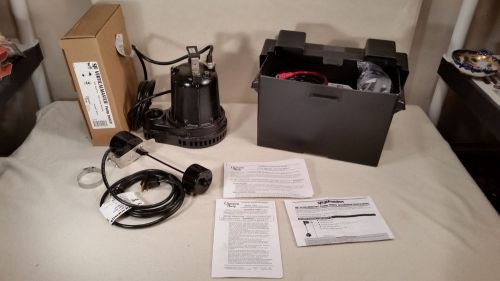Champion cps3 submersible effleunt sump dewatering pump &amp; battery backup - nos for sale