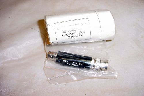 Nos tektronix 011-061 attenuator 10 db sealed in bag 75 ohms 1/2 watt for sale
